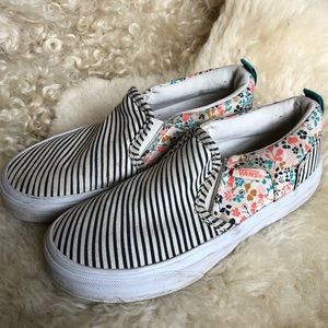 Vans with stripes and flowers!